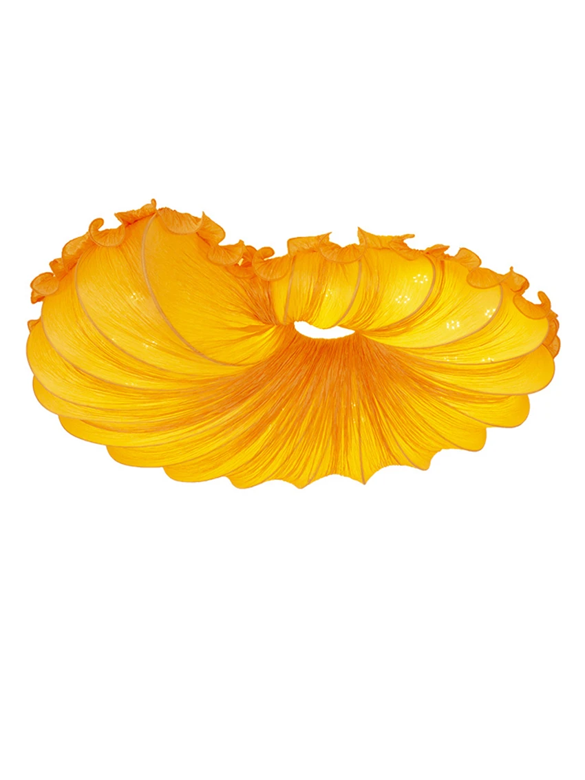

New Chinese fabric lampshade ceiling lights round living room bedroom color restaurant study conch shape ceiling lamps lighting