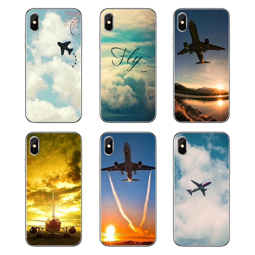 

Transparent Soft Case Covers the airplane flying into the sunset For Xiaomi Mi A1 A2 5X 6X 8 lite SE Pro Max Mix 2 2S 3 Mi5 Mi5S