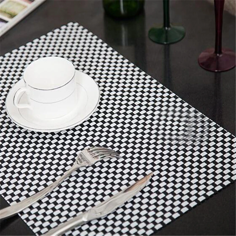 PVC Dining Place Mat Non-slip Table Placemat Heat-resistant Cup Coasters Decoration Home Pad Coaster Kitchen Accessories
