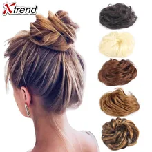 Xtrend синтетические грязные шиньоны Волосы Булочки конские хвосты кудрявые резинки с резинкой заколки для волос в шиньоне для наращивания высокого качества