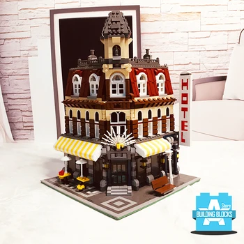 

IN STOCK city street view Cafe Corner building blocks with 10182 LIGHT