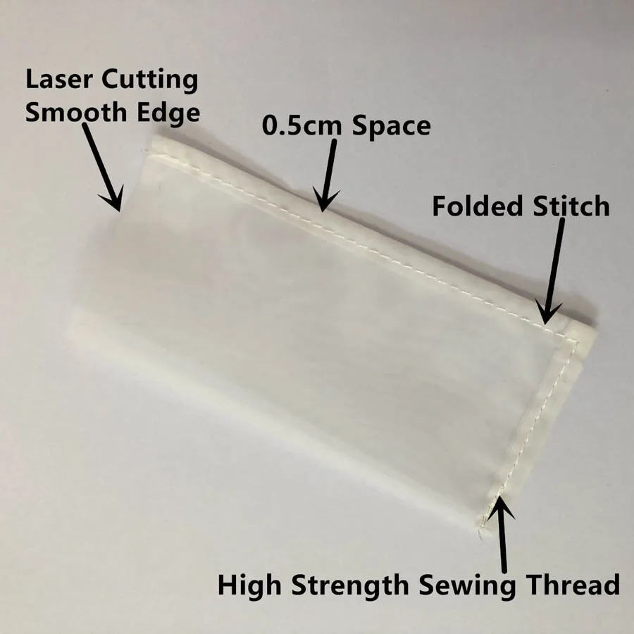 5pc s 25/45/90/120/160/190 micron 2.5x4.5 inch Nylon Mesh Rosin Press Tea Rosin Filter Bags for Heat Press Machine 5