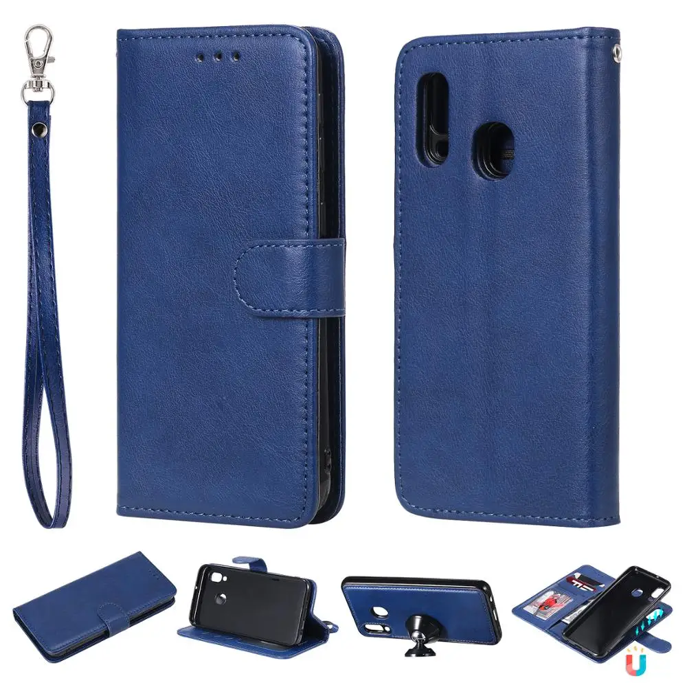 

For Samsung Galaxy M30 M20 M10 A20E Business Leather Stand Wallet Detachable Magnetic Flip 2 in 1 Case Cover