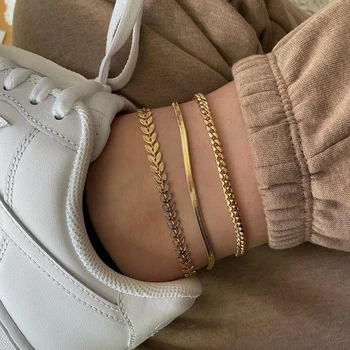 

Multi-layer Chain Anklet Female Bohemian Exquisite Snake Chain Women Ankle Bracelet Jewelry