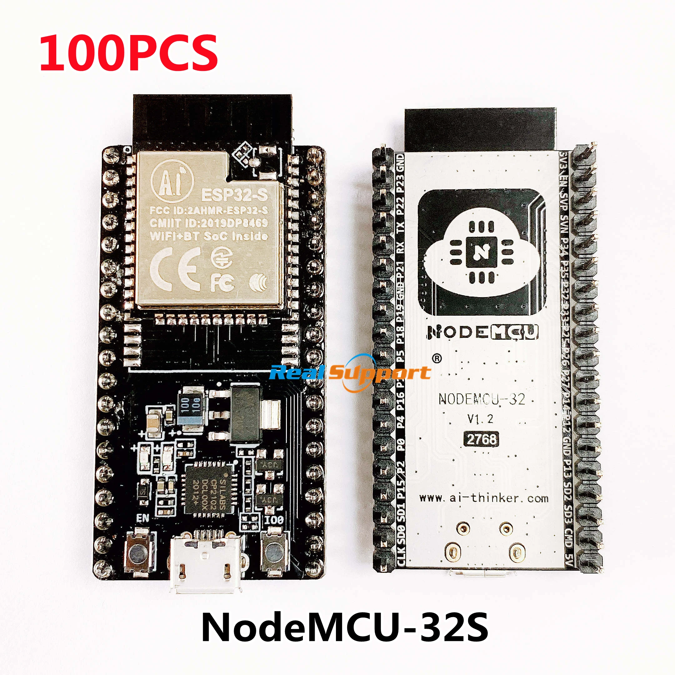 100 шт. NodeMCU-32S Lua WiFi IOT макетная плата ESP32S двухъядерный Беспроводной Wi-Fi BLE модуль