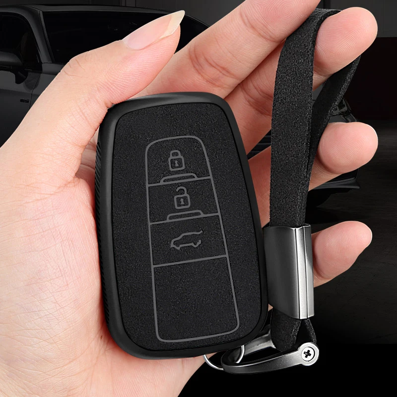 Чехол для ключа автомобиля для Toyota CHR C-HR Camry Prius Prado Corolla RAV4- 2 3 кнопки аксессуары для автомобиля