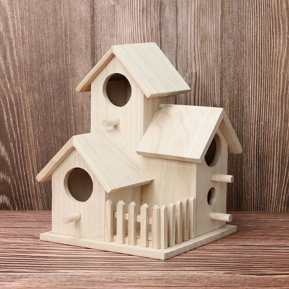 Домашние любимцы птицы скворечник креативный дом в форме деревянного скворечника подвесное гнездо домашний сад украшения для домашних животных