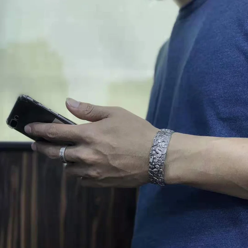 SOQMO Mannen браслет 925 пробы zilver Etnische Boeddha Lucky dappere troepen открывающийся браслет Роскошный Merk индийский сираден