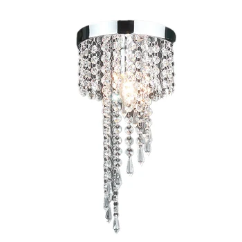 

New Modern Chrome Lustre Led Crystal Ceiling Lights Lighting Fixture Ceiling Lamp Crystals Aisle Lights