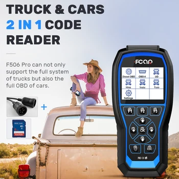 FC AR F506 Pro HD дизельного грузовика пикапа, можно использовать при автобус сверхмощный экскаватор OBD2 Автомобильный сканер диагностический инс... FC AR F506 Pro HD дизельного грузовика пикапа, можно использовать при автобус сверхмощный экскаватор OBD2 Автомобильный сканер диагностический инс...