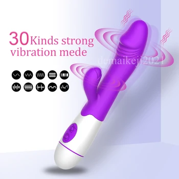 G Spot Rabbit Vibrator Clit Stimulation Massager Waterproof Female Masturbation Dildo Fast Squirt Orgasm Sex Toys Rechargeable 2