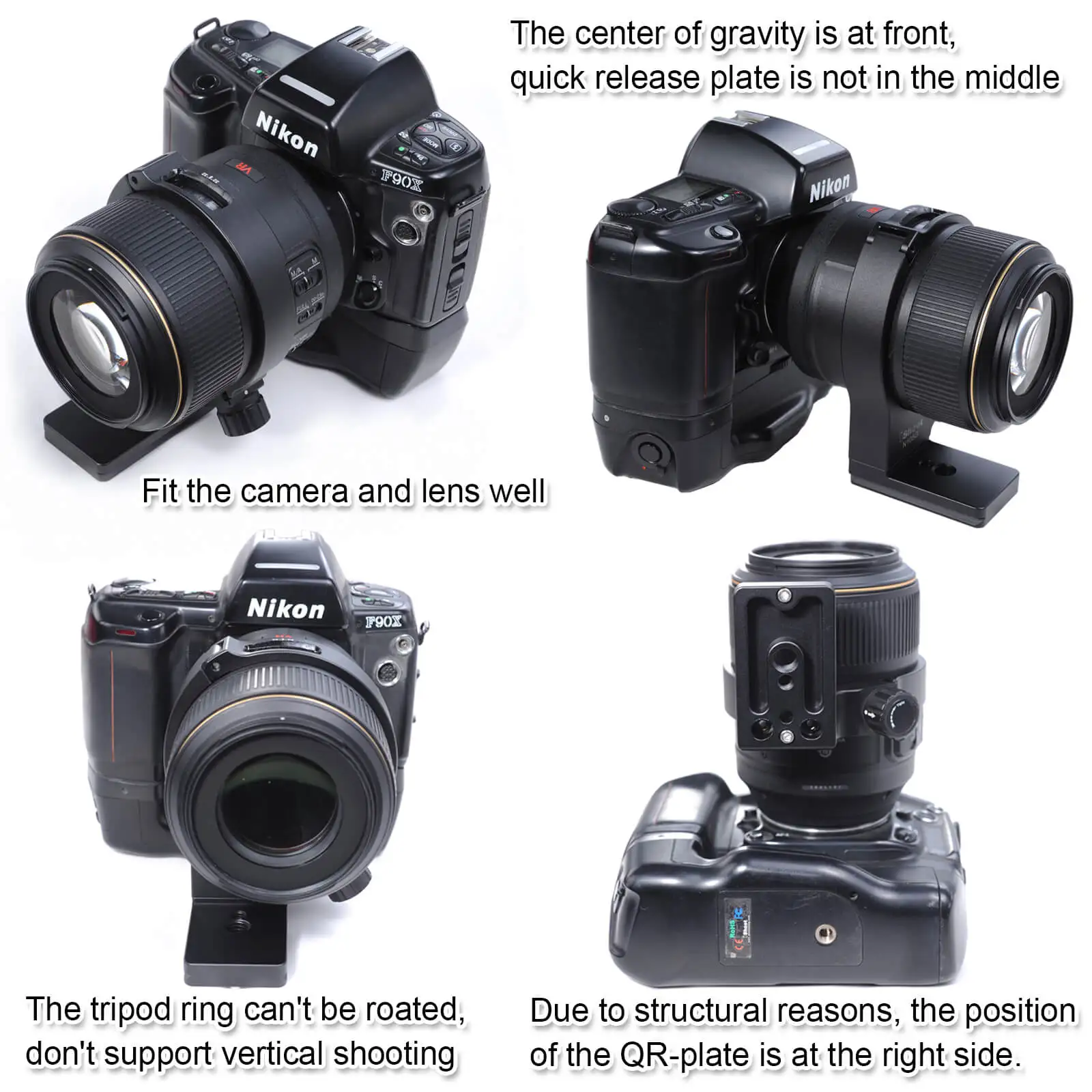 Крепление для штатива с воротником-стойкой для объектива Nikon AF-S 105 мм f/2,8G IF-ED VR микро макро объектив-нижняя часть камеры быстросъемная пластина