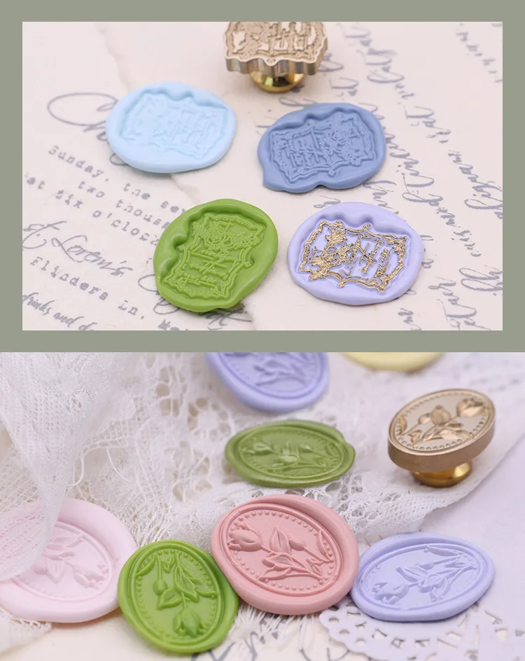 Creative Special-shaped Wax Seal Stamp Fire Lacquer Seal Head Wedding Greeting Card Wax Seal bow-knot 3D Cherry sakur（no handle）