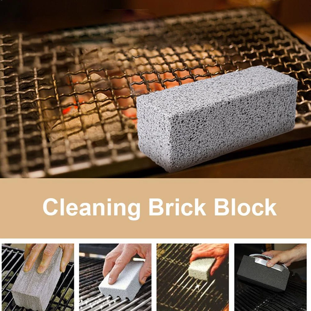 2pcs Barbecue Cleaning Stone Non Slip Handheld Grill Cleaning Stone Non Slip Handheld Grill