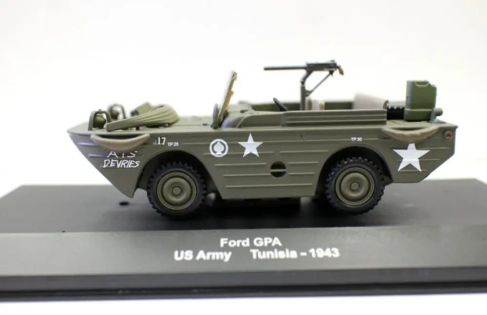 NEW Altaya Military 1 43 Truck Scale Ford GPA US Army Tunisia - 1943 Tank Diecast for Collection toys