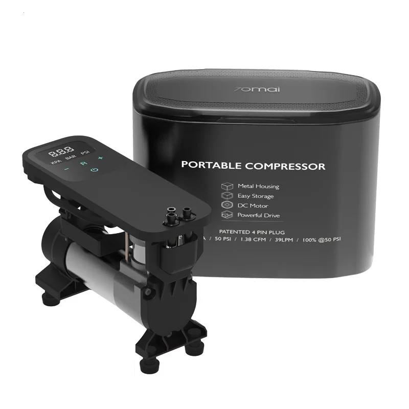 air compressor 70mai воздушный компрессор 12V Цифровой Автомобильный шиномонтажный 70 MAI мини электрический воздушный насос для Xiaomi M365 Pro Уход за кожей лица маска Велосипедный спорт мотоцикл - Color Name: air compressor