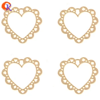 

Cordial Design 50Pcs 30*30MM Jewelry Accessories/Earrings Connectors Parts/Heart Shape/Zinc Alloy/DIY/Hand Made/Earring Findings