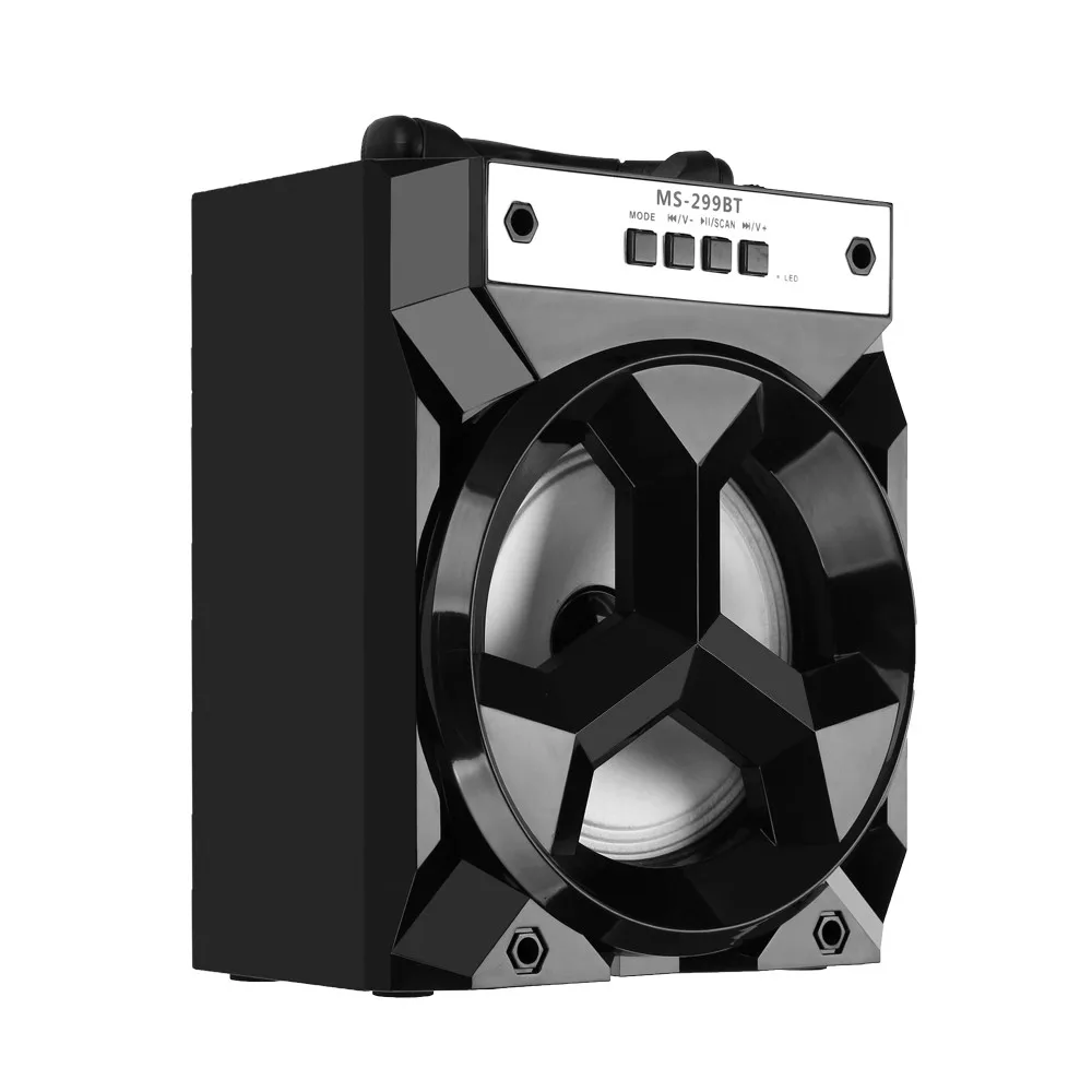 Светодиодный портативный беспроводной bluetooth-динамик, стерео супер бас с USB/TF/AUX/FM радио Caixa Som