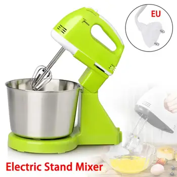 

220-240V 7 Speed Automatic Whisk Hand Food Mixer Electric Stand Mixers Handheld Flour Bread Egg Beater Blender with Bowl EU Plug
