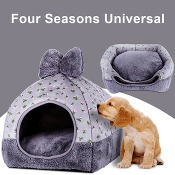 

Foldable Dog House Mat Cat Litter Teddy Pomeranian Puppy Tent Kennel Nest Small Medium Dog Chihuahua Mongolian Yurts Pet Bed