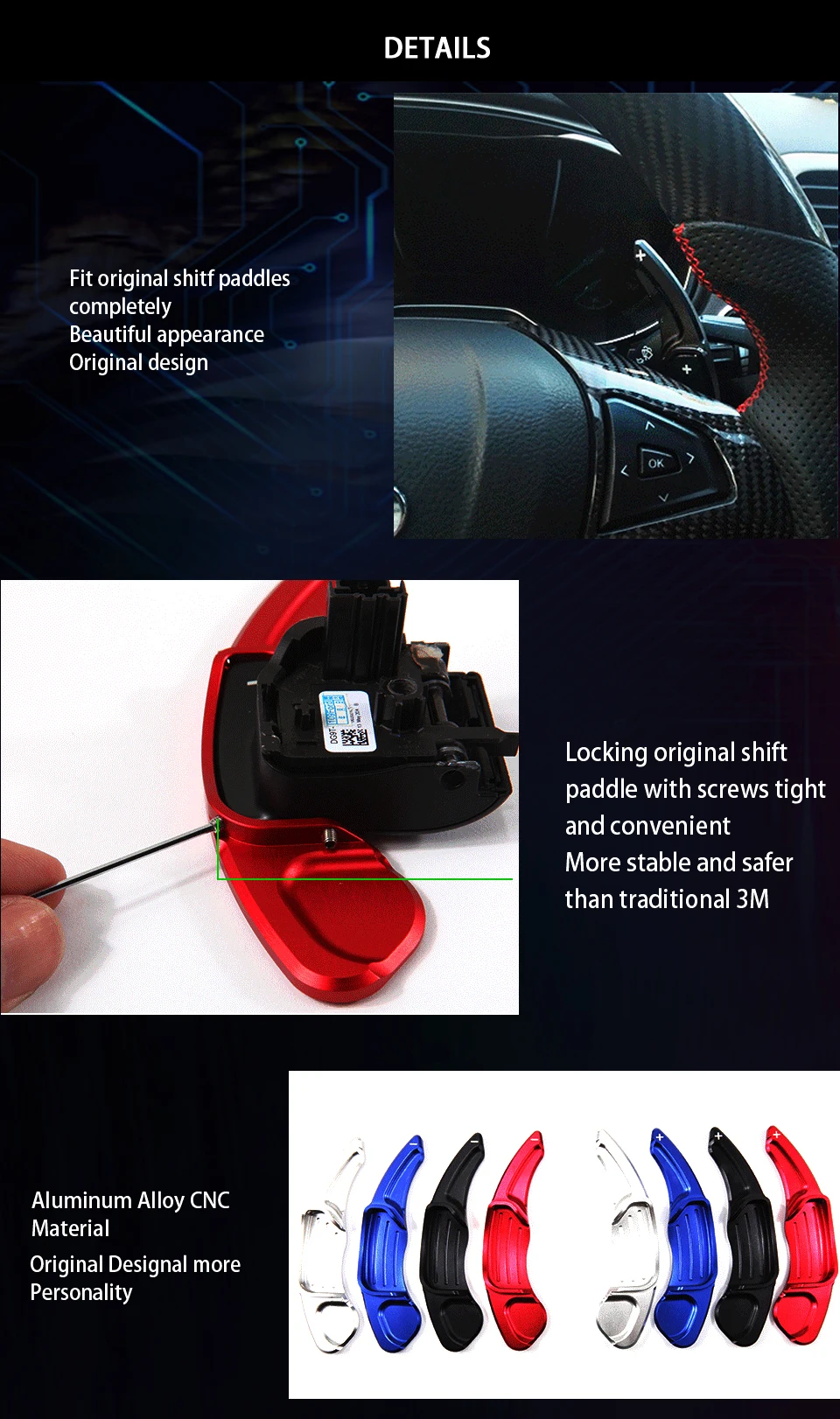 Автомобильный Алюминиевый руль DSG Shift Paddle Shifter удлинитель для Ford Mondeo Edge aurus авто-Стайлинг интерьера