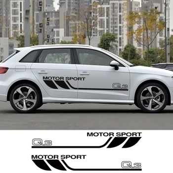 

2PCS Sport Car Door Side Decals Stickers For Audi Q3 Graphic Vinyl Film Auto Body Decoration Captivation Decals Car Accessories