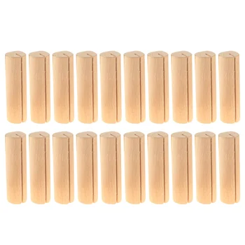 

20pcs of One Set Wooden Name Card Clip Delicate Menu Card Holders Creative Photo Clamp Decorative Pictures Clip for Party Weddin