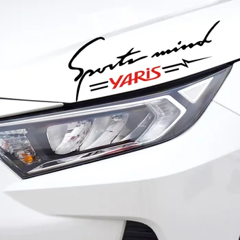 

Car Reflective Lamp Eyebrow Decal Decor Body Sticker Headlight Trim Refit Sticker For Toyota yaris 2004-2019 Styling Accessories