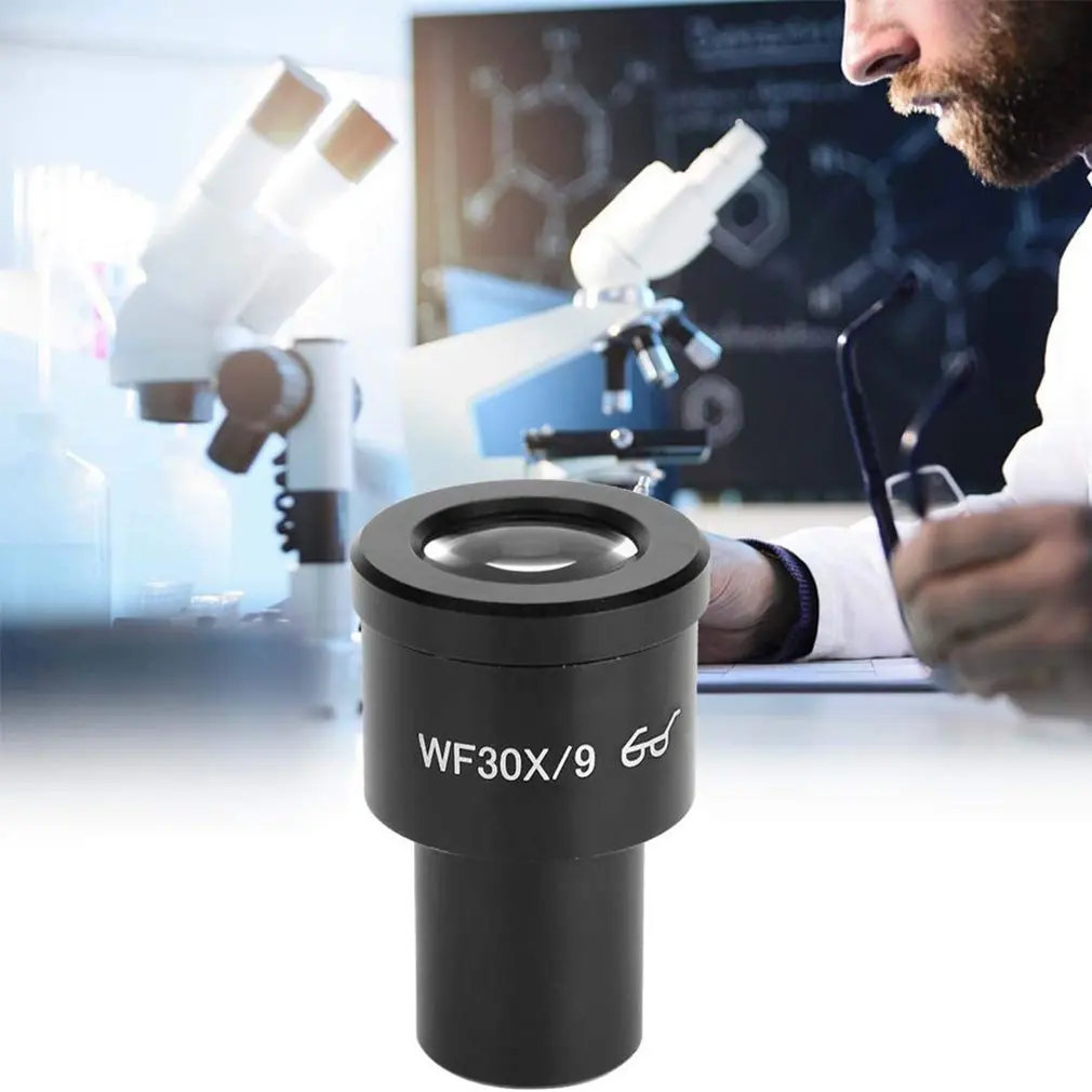 Биологический микроскоп WF30X высокоглазная точка широкоугольный окуляр поле зрения 9 мм Интерфейс 23,2 мм высокомощный окуляр