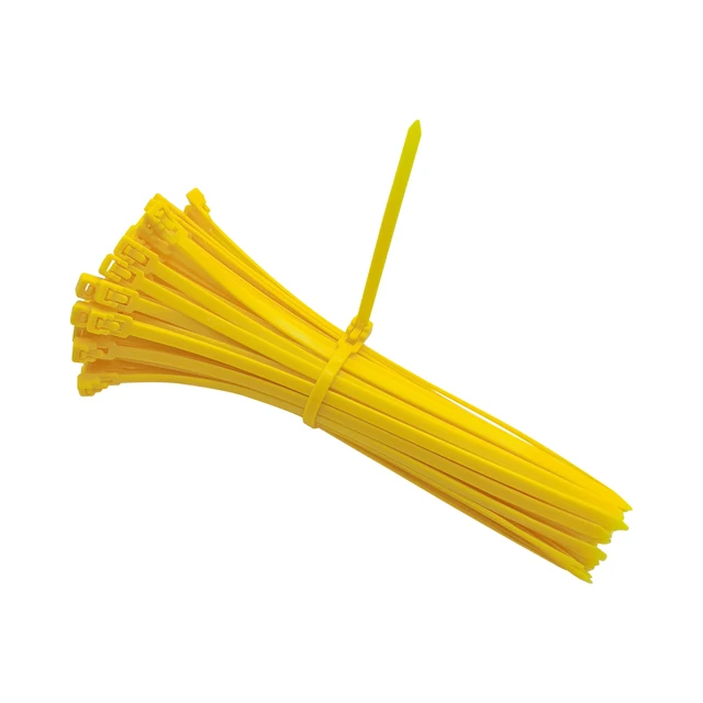 5*200mm Releasable Cable Tie Colored Plastics Reusable Loop Wrap Nylon Zip Ties Bundle Ties Yellow