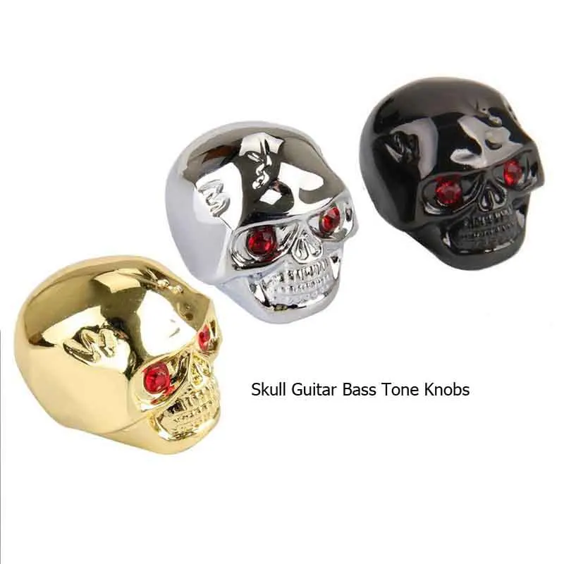 Professional Guitar Bass Skull Volume Tone Knobs Cap For Electric Guitar/Bass Volume Control Knobs Guitar Accessories