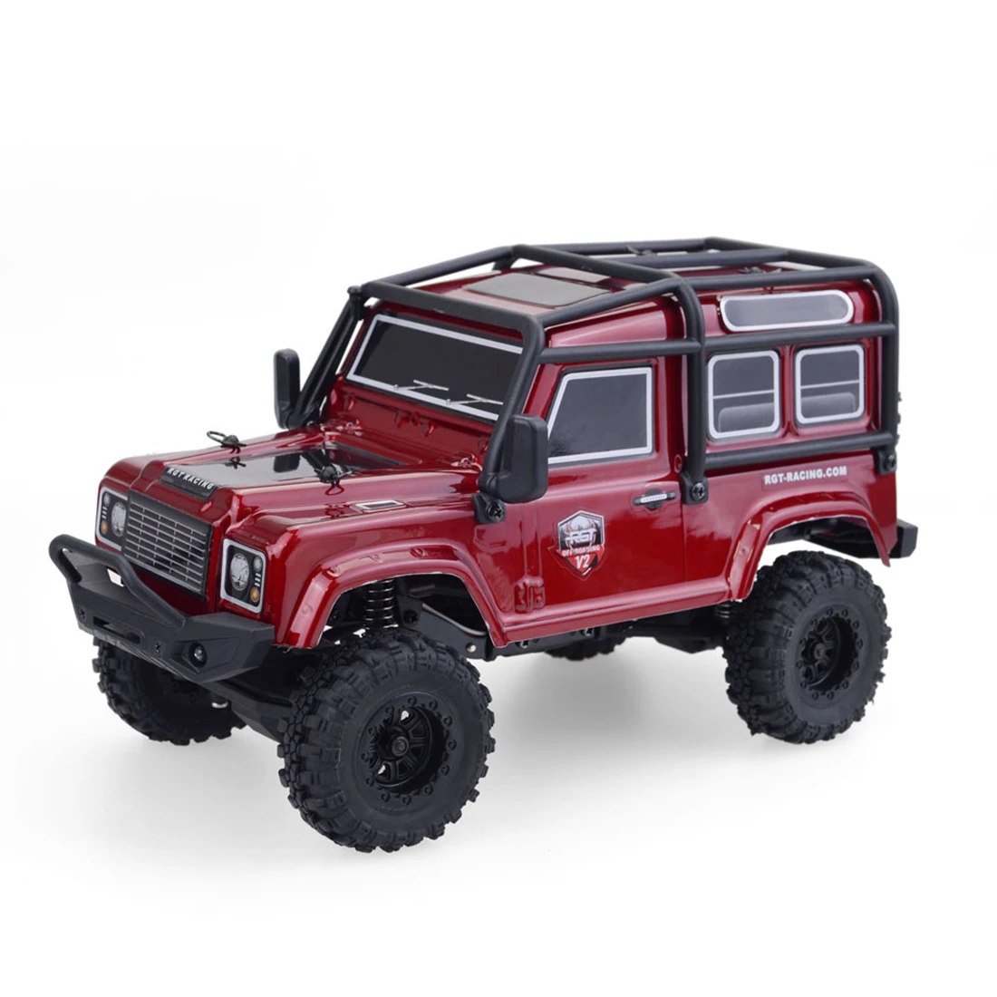 RGT V2 Mini 1/24 D90 15 км/ч Land Rover внедорожник 4WD RC Гусеничный обучающая игрушка для детей-RTR версия бордовый/Карбон серый