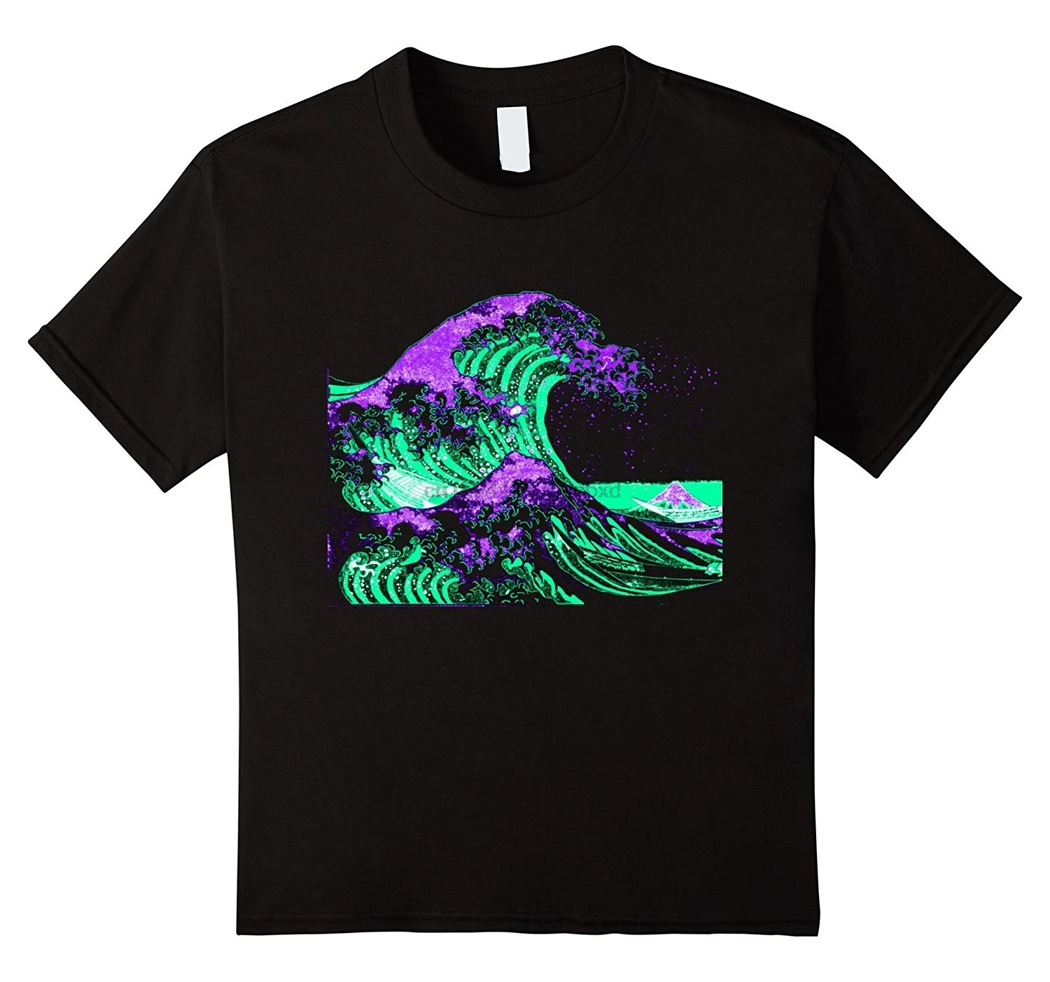 Vaporwave T-Shirt - Kanagawa Japanese Great Wave Purple |