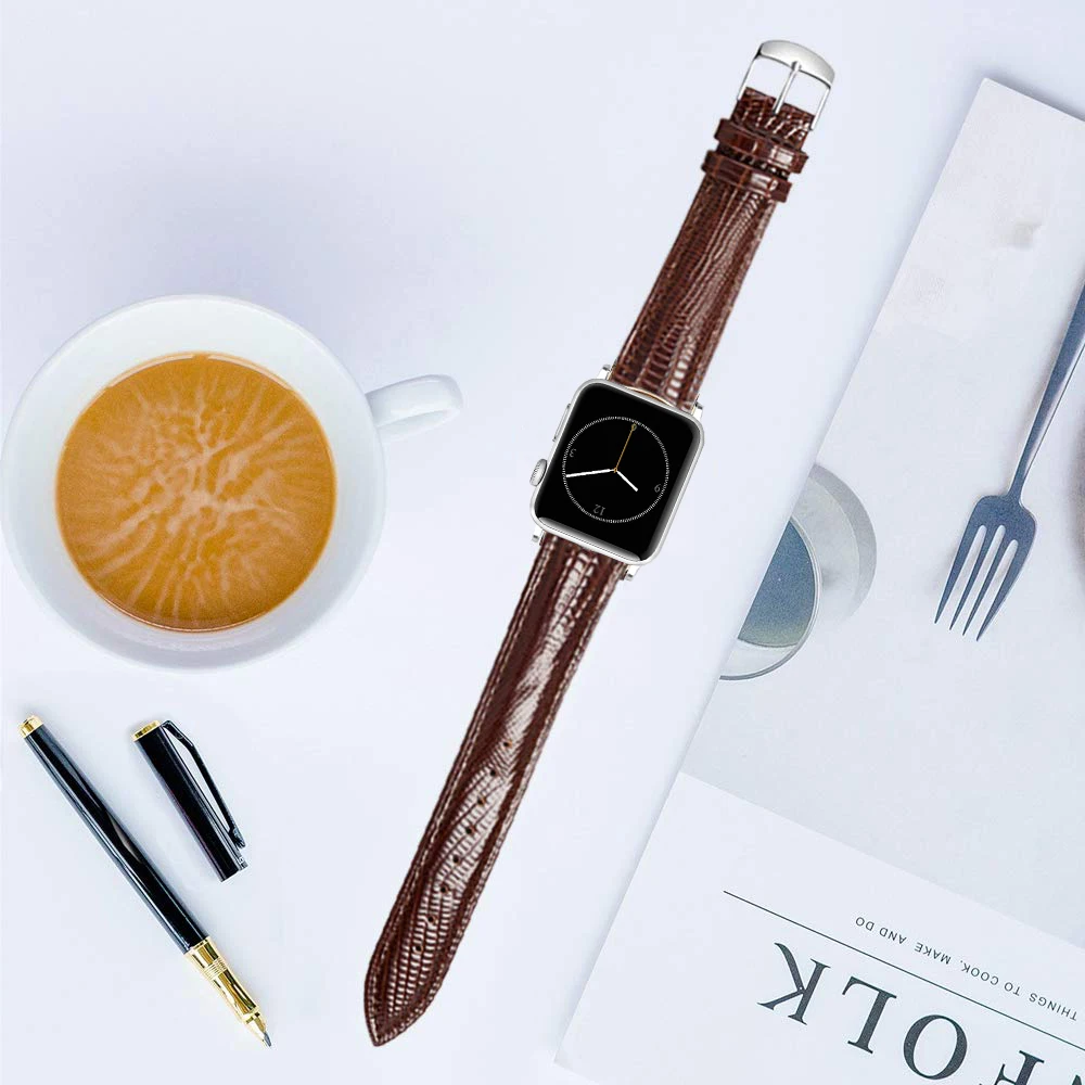 Ремешок из натуральной кожи для apple watch band 42 мм 44 сменный Браслет 4 5 38 40 iwatch