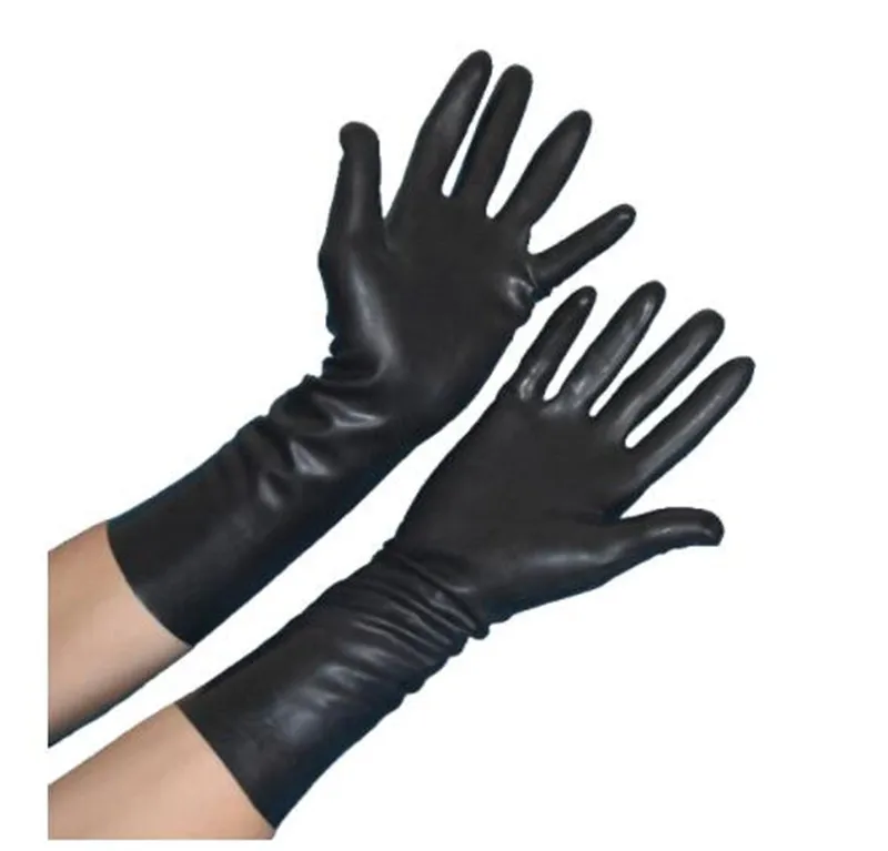 Latex Gloves Unisex Short Mittens Rubber Wrist Fetish Costume Female