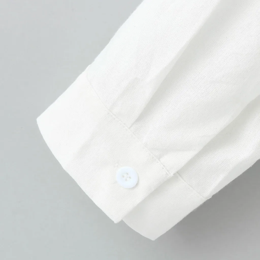 KANCOOLD NEW fashion Mens sweatshirt Autumn Button Vintege Linen and Cotton Long Sleeve Top Blouse sweatshirt dropshipping 725