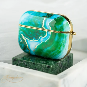 

Fashion High Quality Jade For AirPods Pro Case Luxury Full Protection Earphone Case Cover For Air Pods 3 Pro Shcokrpoof Hard Bag