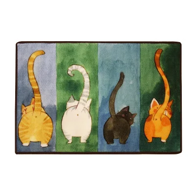 Four Cats Ковер для спальни мультфильм кошка ванная комната Коврик противоскользящий пол туалетный коврик Детская комната ковер alfombra Коврики для кухни ковры - Цвет: Four Cats
