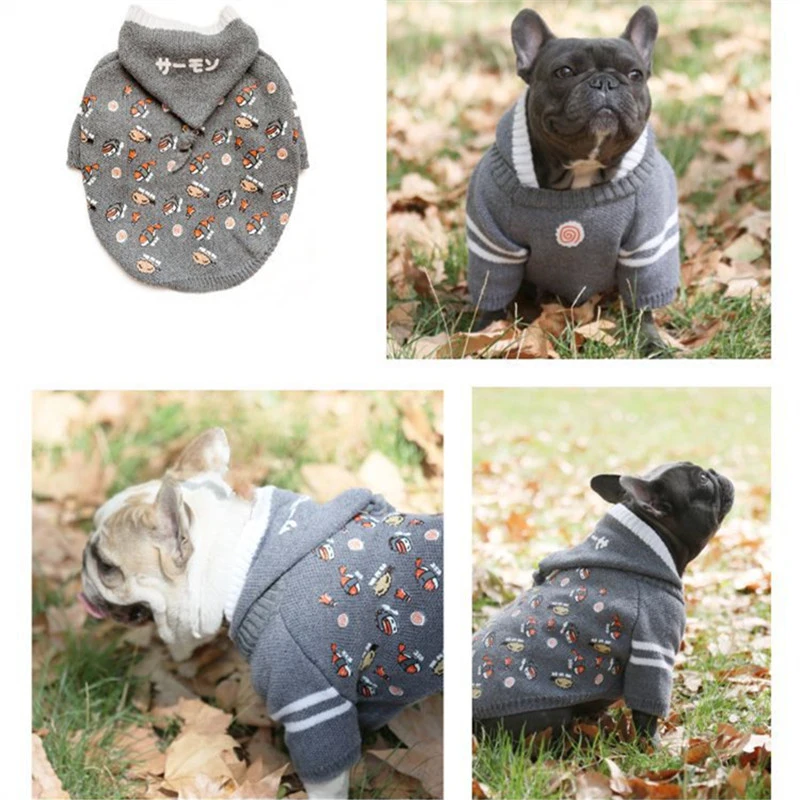 Зимняя одежда для мопса французская одежда для бульдога Schnauzer Вельш-корги свитер пальто дропшиппинг костюм для мопса Одежда для собак Одежда