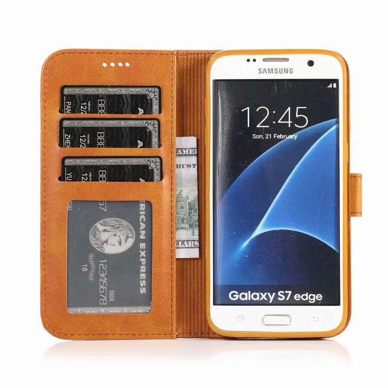 Кожаный чехол-кошелек для samsung Galaxy S7 S6 Edge, samsung S8 S9 S10 Plus, чехол, роскошный чехол-книжка, чехол для телефона, чехол s S10e