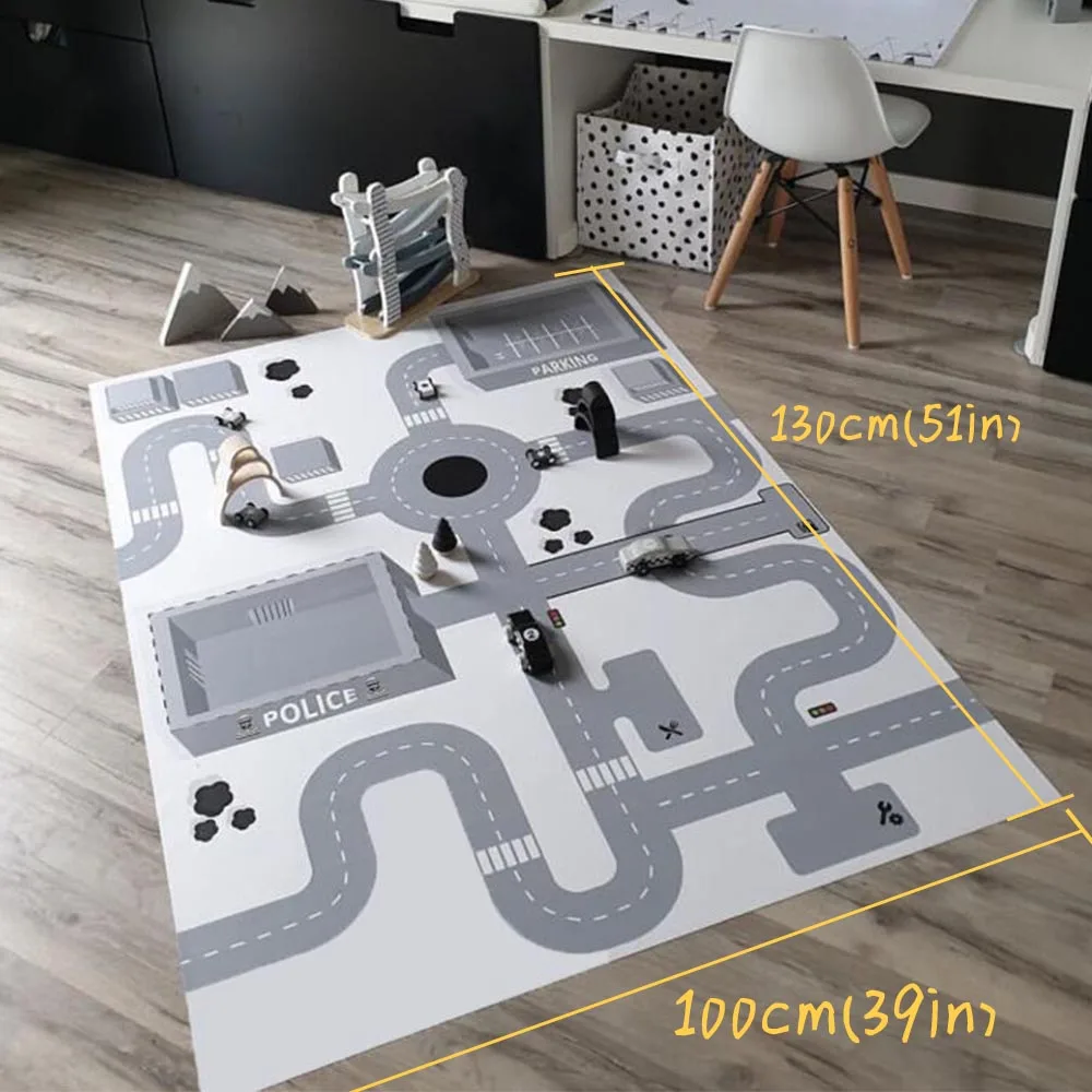 Grey Игровой ковер для детей, коврик для ползания, мягкое одеяло, игровой ковер для детей, противоскользящий детский коврик для сна, домашний декор, HM0025 - Цвет: Grey