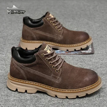 

Autumn winter men shoes leather trend Martin boots safety shoes cow suede men's boots casual boots Winter sneakers for men 6805