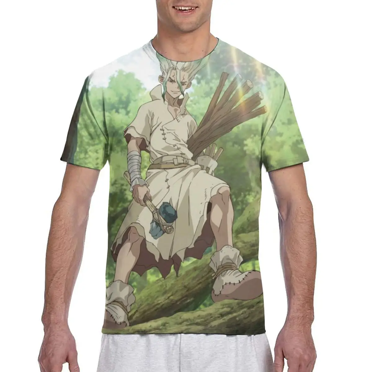 

Dr. Stone New Printing Couple Funny Round Neck T Shirts