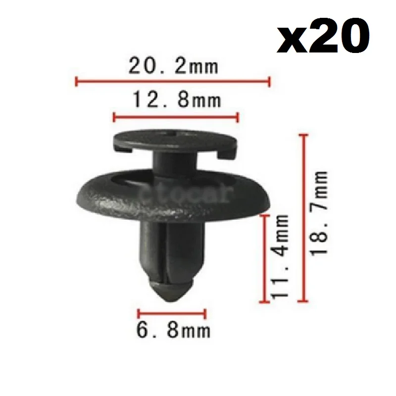 20 шт. для Toyota дверной обшивки панели Push-type фиксатор зажимы RAV4 90467-07121-B2, 90467-07121-8 прямое нажатие растягивающийся зажим