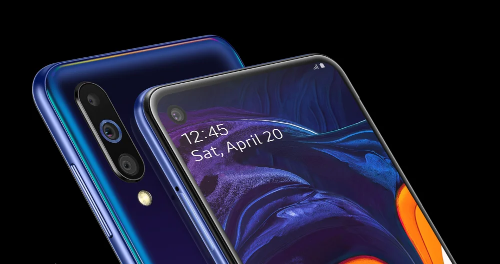 Samsung Galaxy A60, 6 ГБ, 128 ГБ, NFC, 6,3 дюйма, полный экран Snapdragon 675, Восьмиядерный процессор, 3500 мАч, 32MP, Camere, сотовые телефоны