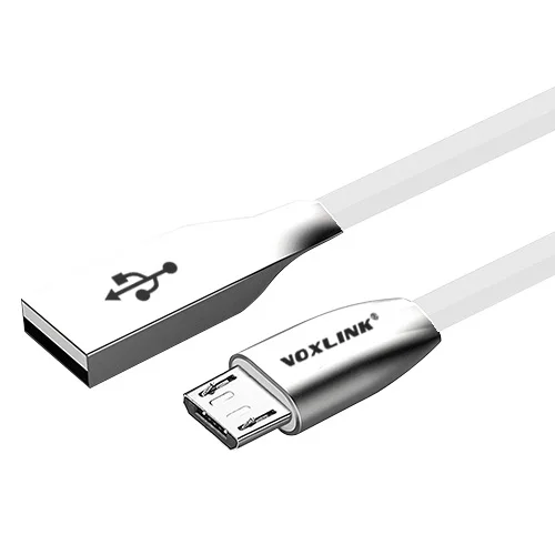 VOXLINK USB Micro кабель для быстрой зарядки Micro Дата-кабель для samsung/xiaomi mi5 lenovo/huawei/htc/Meizu Android кабель для мобильных телефонов - Цвет: White