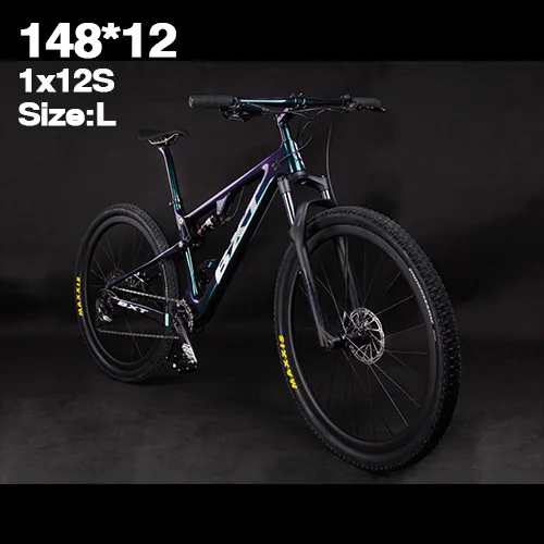 S 148x12mm Полный карбоновый подвесной горный велосипед 29er 148*12 мм Boost мягкий задний каркас Хамелеон 1*12s MTB Bicicleta полный велосипед - Цвет: S 148x12mm