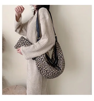 

2020 large size women printed leopard handbags casual women handbags set winter tote cross body bags drop shipping M655