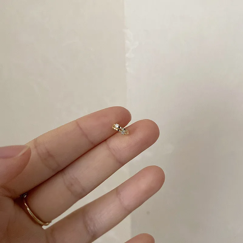 925 Sterling Silver Simple Inlaid Crystal Round Earrings Women Classic Temperament Goddess Jewelry Accessories Gift - Image 4