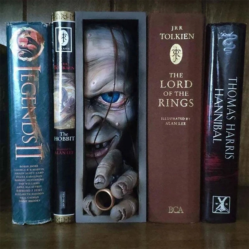 Подставка для книг с изображением человеческого лица из смолы |